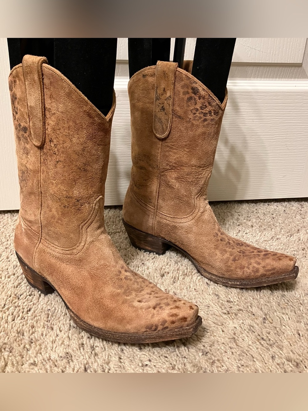 OLD GRINGO Boots LEOPARDITO Suede COWGIRL Western BROWN - Sz 7 B